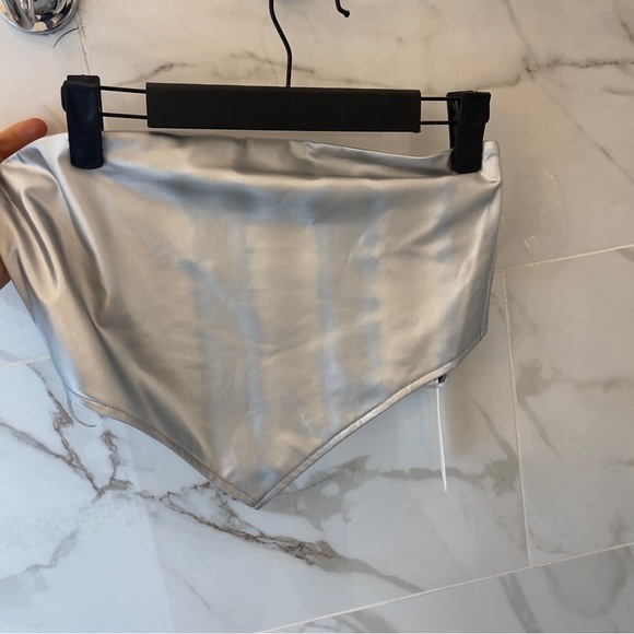 NWT | LANE 201 - PRETTY GARBAGE | METALLIC TUBE‎ TOP - Picture 6 of 8